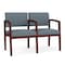 Lesro Lenox 2 Seat Tandem Seating W/ Arm, 44 in W 26 in L 31.5 in H LW2103 - alternate 1